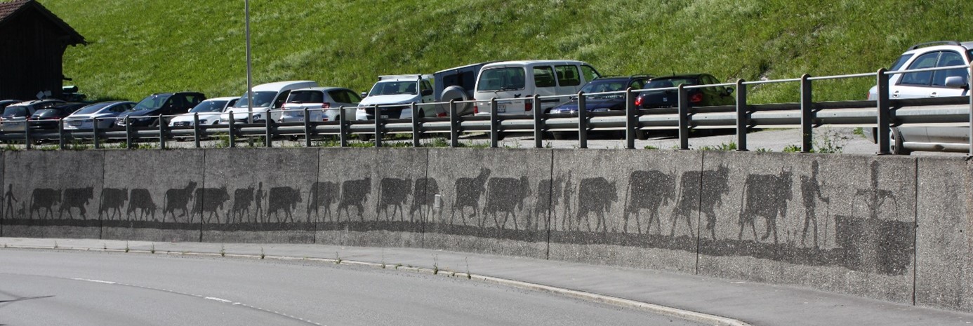 Mauerverzierung in Zweisimmen