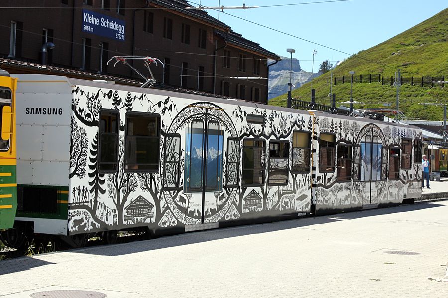 Scherenschnitte an Wengeneralp Bahn Scherenschnitte an Wengeneralp Bahn