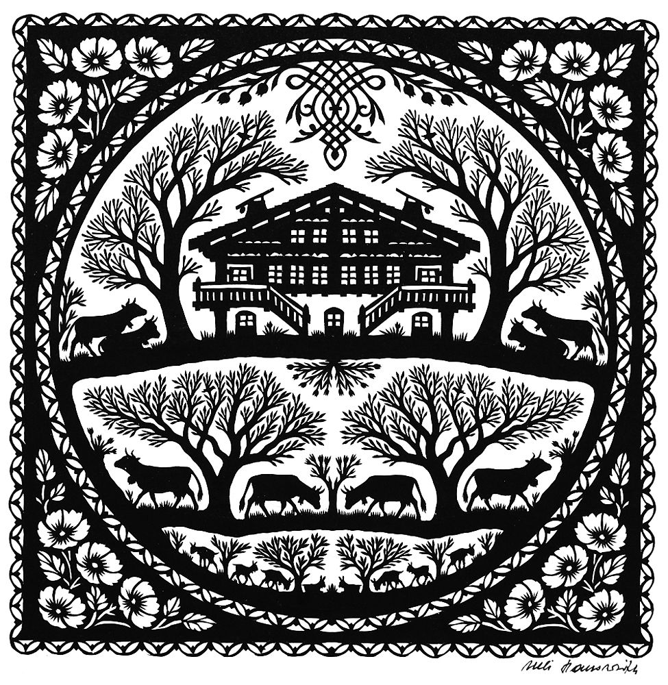 Scherenschnitt klein und fein 13.5 x 13.5 cm, Nr. 0561